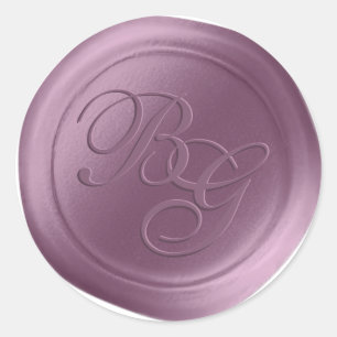 Adesivo Wisteria Purple Script Monogramx Seal