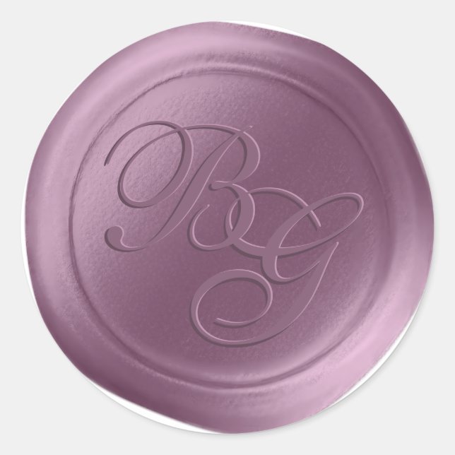 Adesivo Wisteria Purple Script Monogramx Seal (Frente)
