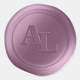 Adesivo Wisteria Purple Wax Seal Monogramas Stickers