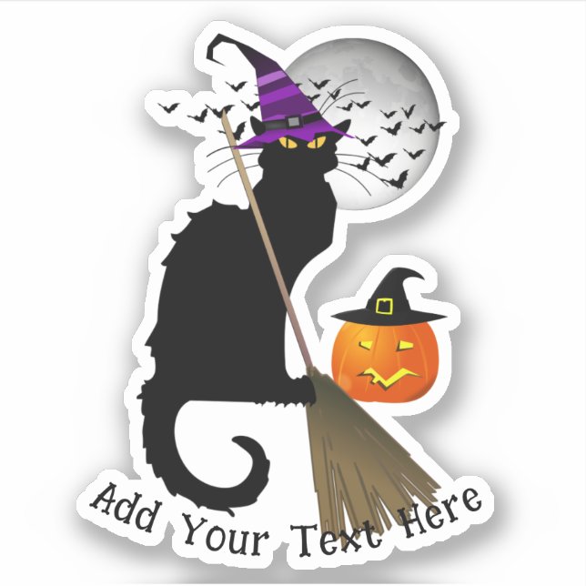 Adesivo Witch Le Chat Noir Halloween (Frente)