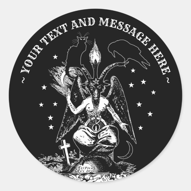 Adesivo Witchcraft Baphomet Gothic Personalizado (Frente)