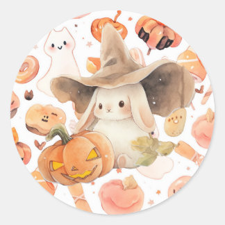 Adesivo Witchy Bunny & Jack O' Lanterna Halloween