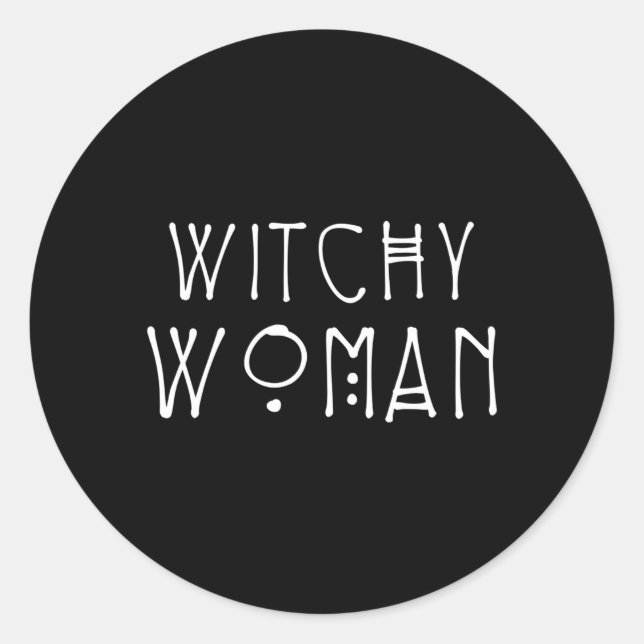 Adesivo Witchy Witchy Wiccan E Pagan Halloween (Frente)