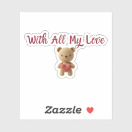 Adesivo With All My Love Sticker | Cute Gift Packaging Lab