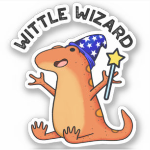 Adesivo Wittle Wizard Funny Lizard Puns