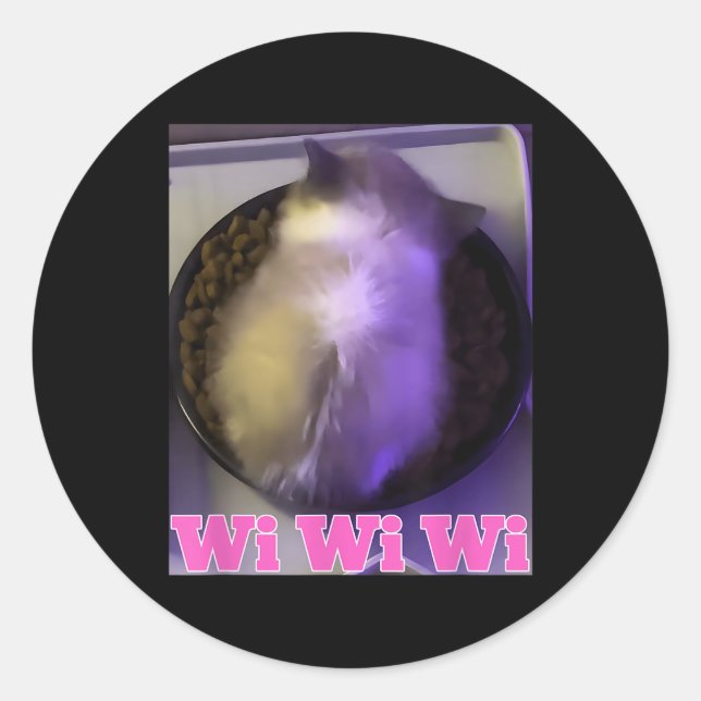 Adesivo Wiwiwi Cat Meme (Frente)