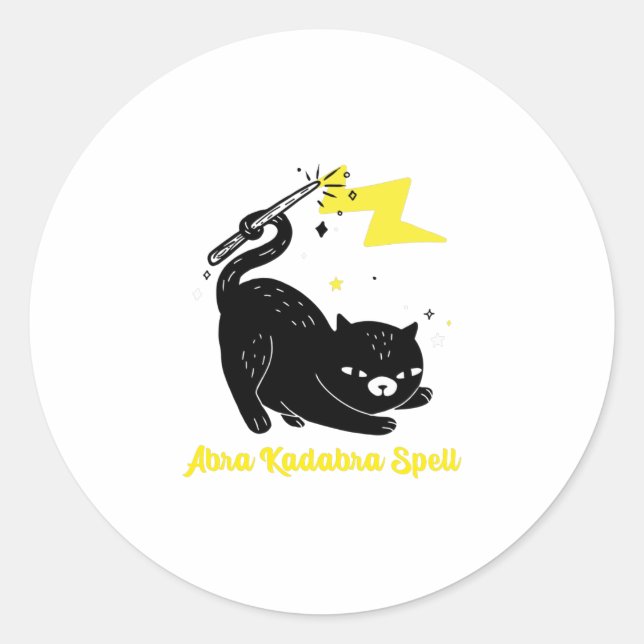 Adesivo Wizard black cat - Abra Kadabra Spell (Frente)