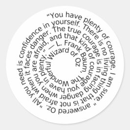 Adesivo Wizard of Oz courage quote sticker