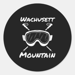 Adesivo WMassachusetts Mountain Machusets Skier Skiing Go