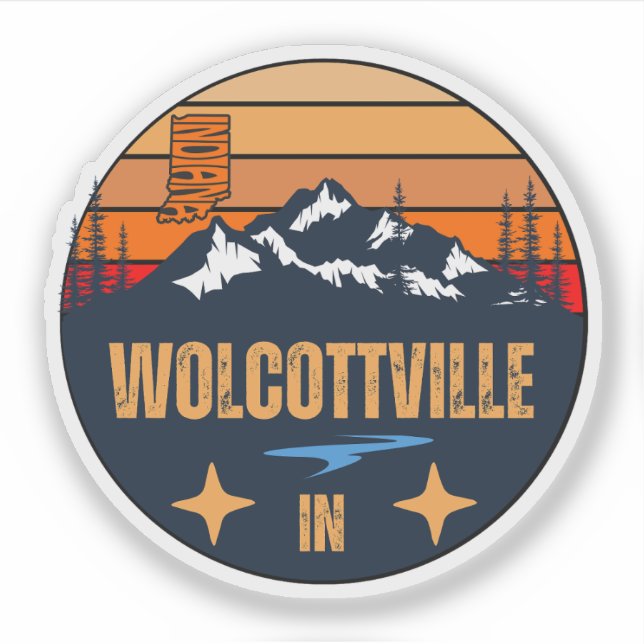 Adesivo Wolcottville, Indiana (Frente)