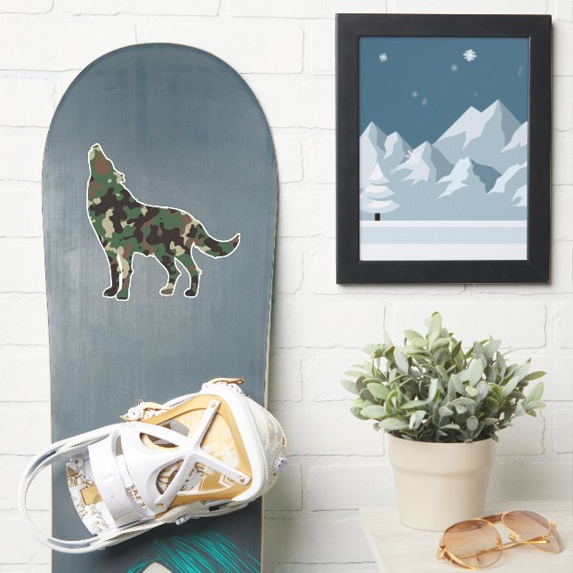 Adesivo Wolf Camo Sticker (Prancha de snowboard)