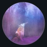 Adesivo Wolf Christmas Stickers<br><div class="desc">Lobo querido nos Vinhetas de Natal da Neve. Uma maneira divertida de adicionar charme ao empacotamento,  cartas ou uso em um artesanato!</div>