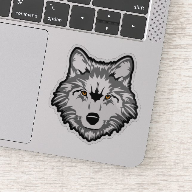 Adesivo Wolf Custom-Cut Vinyl Sticker (Detalhe)