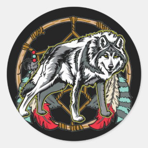 Adesivo Wolf Dreamcatcher