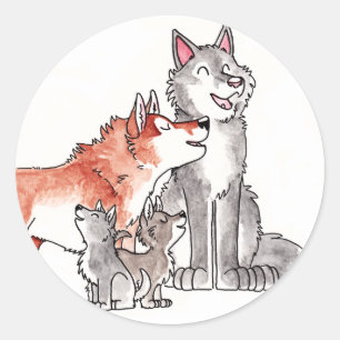 Adesivo Wolf Family Stickers