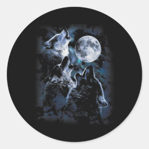 Adesivo Wolf Howling Na Lua Os Lobos Da Vida Selvagem Me A