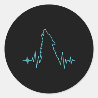 Adesivo Wolf Howling Pulse Heartbeat Wolves Costume Animal