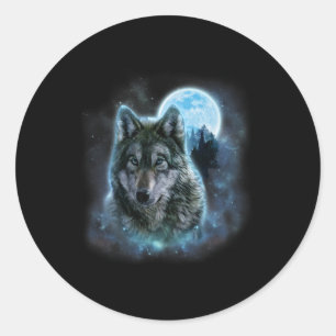 Adesivo Wolf Icy Moon Galaxy Caçando Cinzas Terrestres Wol