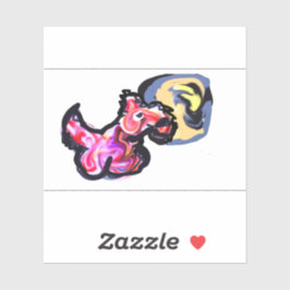 Adesivo Wolf light moon 