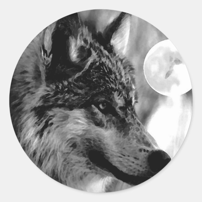 Adesivo Wolf & Moon (Frente)