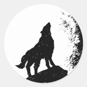 Adesivo Wolf & Moon Silhoutte