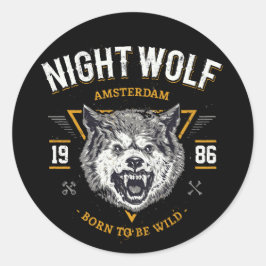 Adesivo Wolf Night Amsterdam Melhor Presente