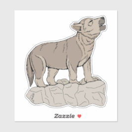 Adesivo Wolf Pup Howling