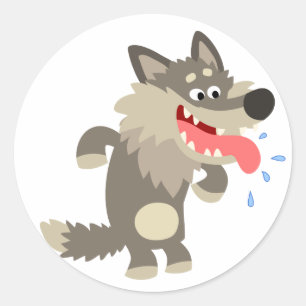 Adesivo Wolf Sticker de Cartoon Famoso