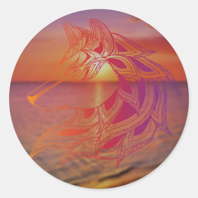 Adesivo Wolf Sticker Sunset (Frente)