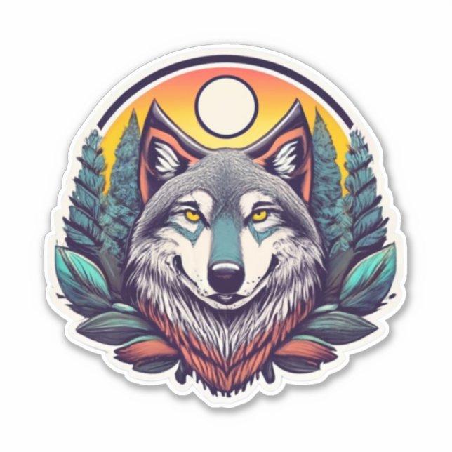 Adesivo Wolf Stickers para defensores da Terra (Frente)