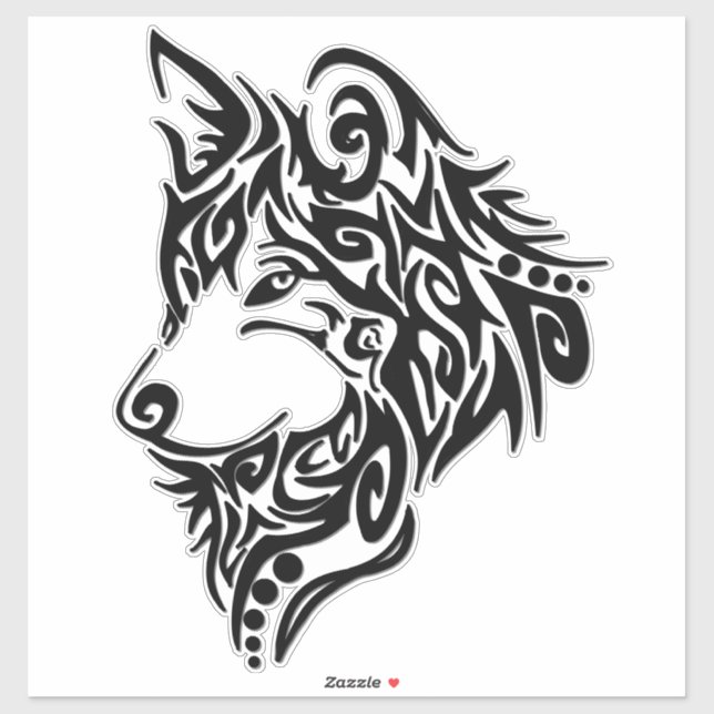 Adesivo Wolf Tribal (Folha)