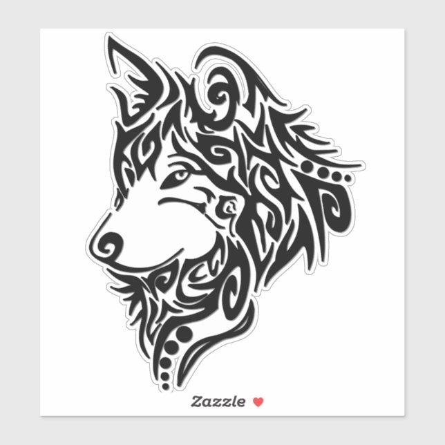 Adesivo Wolf Tribal (Folha)