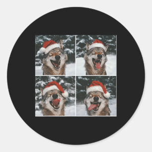 Adesivo Wolf Winter Fotografia Wolf Conservation Christma