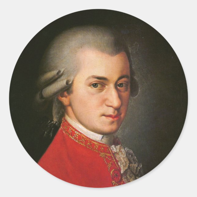 Adesivo Wolfgang Amadeus Mozart Retrato (Frente)