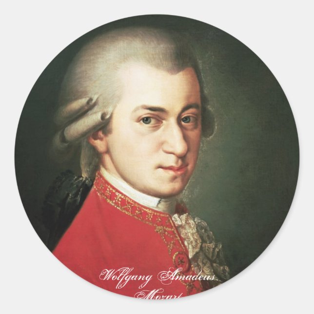 Adesivo Wolfgang Amadeus Mozart Sticker (Frente)