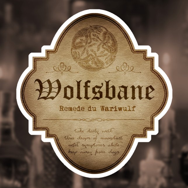 Adesivo Wolfsbane Apothecary DC (Criador carregado)