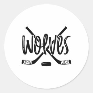 Adesivo Wolves Hockey Team Mascot School Spirit Game Night