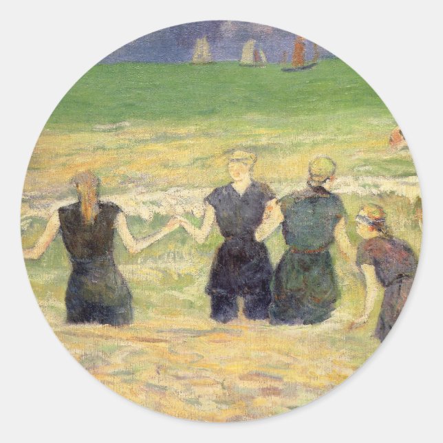 Adesivo Women Bathing Dieppe por Paul Gauguin (Frente)