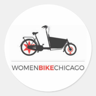 Adesivo Women BIke Chicago - Design de bicicleta de carga