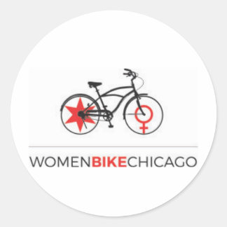 Adesivo Women Bike Chicago - Design de Cruiser