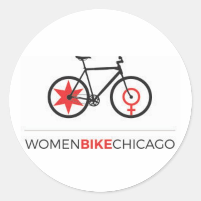 Adesivo Women Bike Chicago - Design Urbano em Direita (Frente)