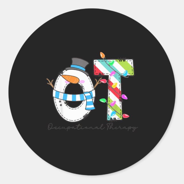 Adesivo Women Christmas Occupational Therapy Ot Ota Snowma (Frente)