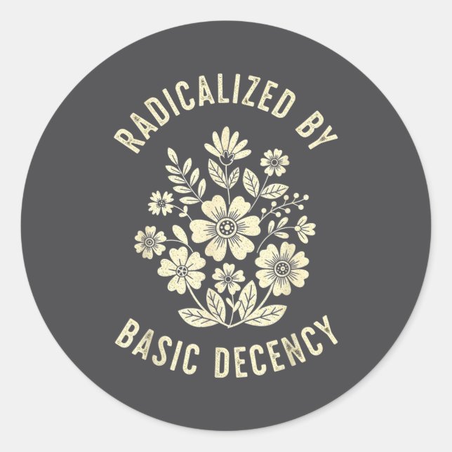 Adesivo Women Floral Radicalized By Basic Decency Funny De (Frente)