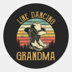 Adesivo Women Line Dance Vovó Dançando Dançarino País Mu