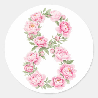 Adesivo Women’s Day Peony Flower for March 8