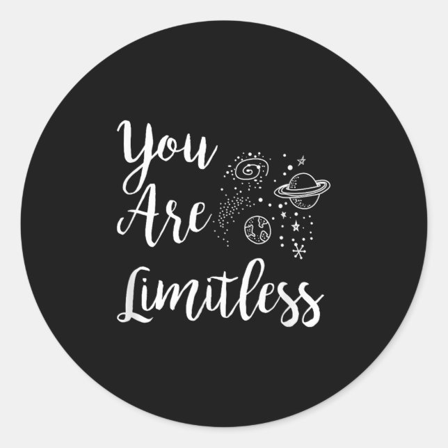 Adesivo Women You Are Limitless Amazing Motivational  (Frente)
