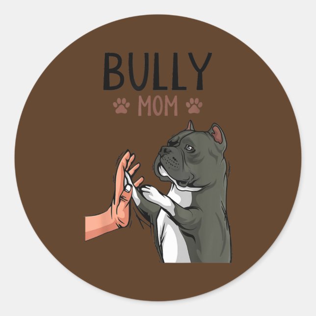 Adesivo Womens American Bully Mom Dog Mama Dog Holder  (Frente)