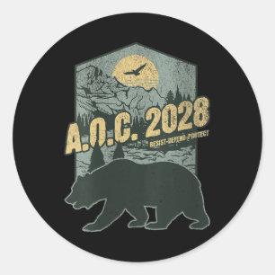 Adesivo Womens Aoc 2028 Para Presidente Resiste Bear Alexa