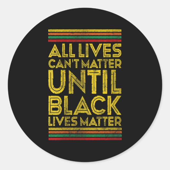 Adesivo Womens Black History All Lives Cant Until Black Li (Frente)
