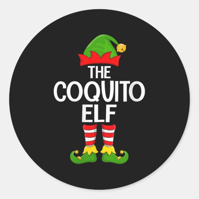 Adesivo Womens Coquito Elf Xmas Matching Family Elf Squad  (Frente)